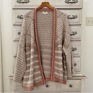 Umgee Beige Knit Cardigan size Small